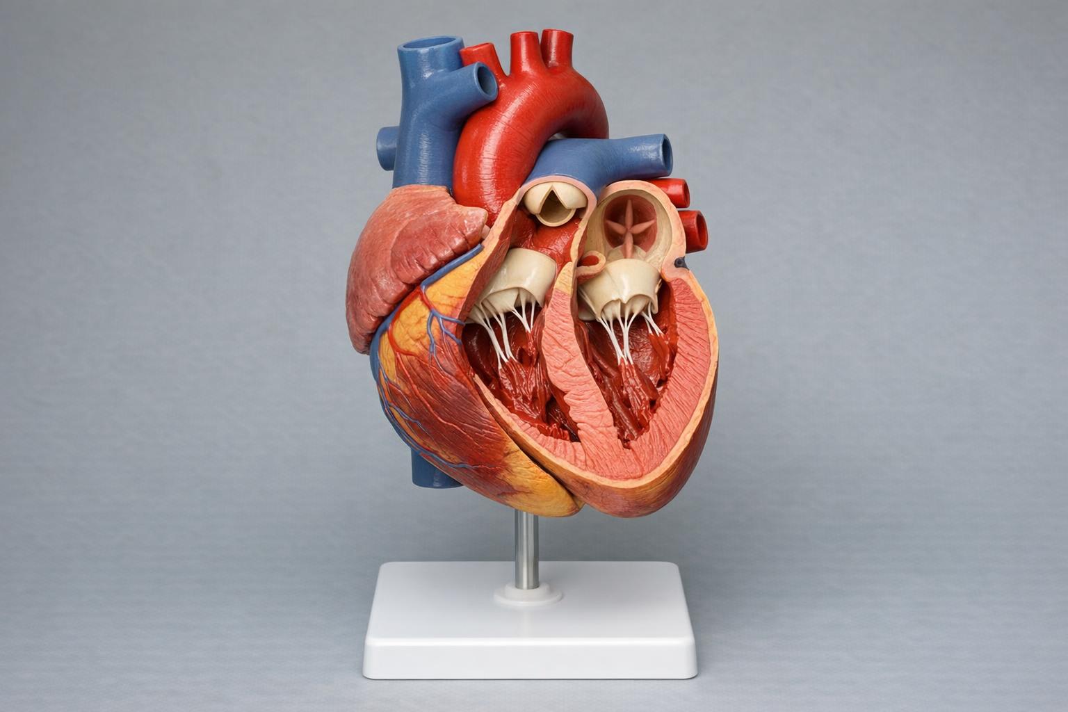 Model anatomiczny serca - realistyczna replika z przekrojami